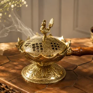 Brass Lobandan – Traditional Incense Burner for Pooja & Home Décor
