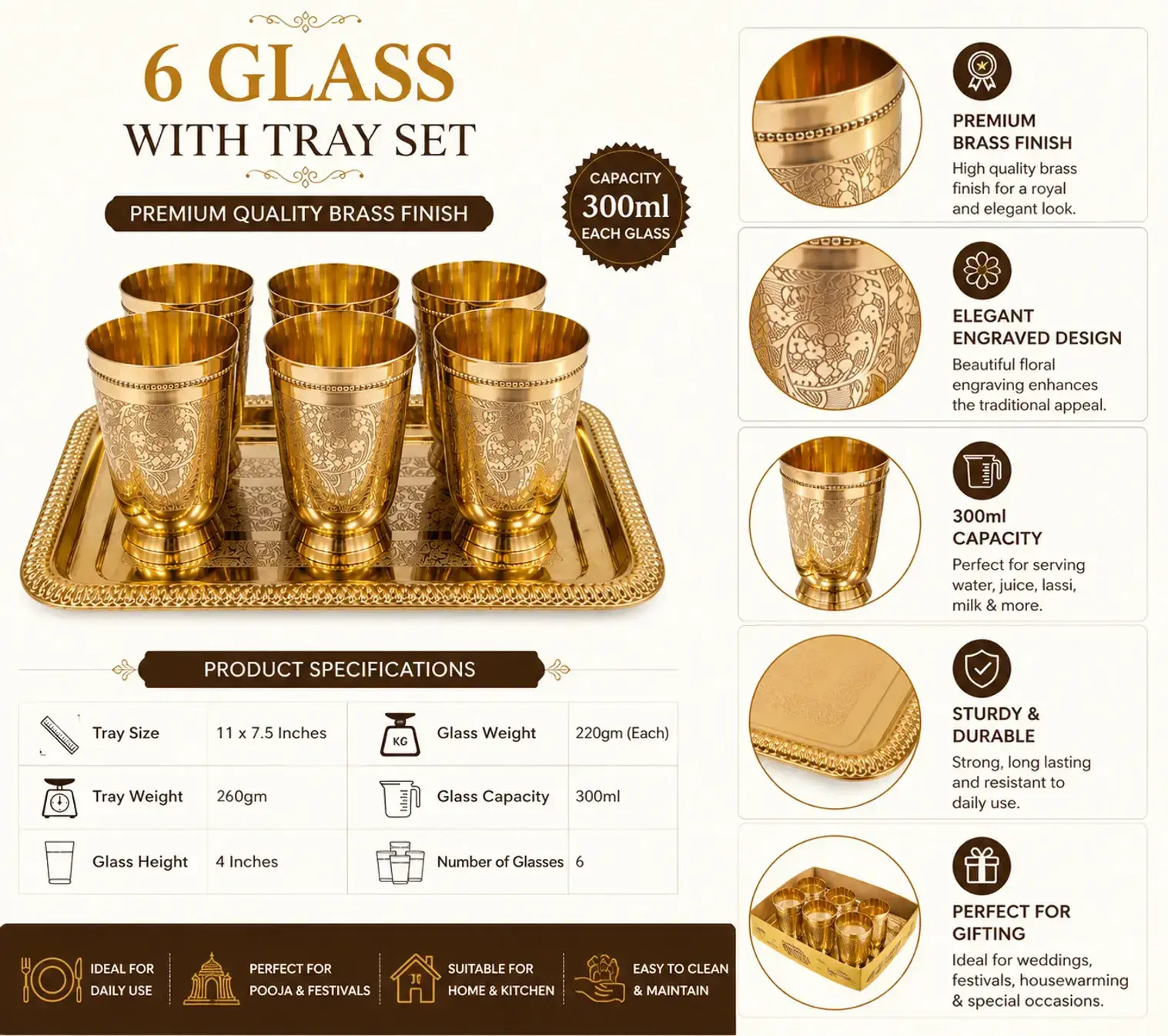 100 pure brass glass set of 6 with serving tray 300 ml brass original imahpajrh7ertaz3 1 (1) 100 pure brass glass set of 6 with serving tray 300 ml brass original imahpajrh7ertaz3 1 (1)
