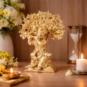 3 9 3 9 brass krishna idol with tree golden finish handcrafted original imahmgezaxtgpt5h (1)